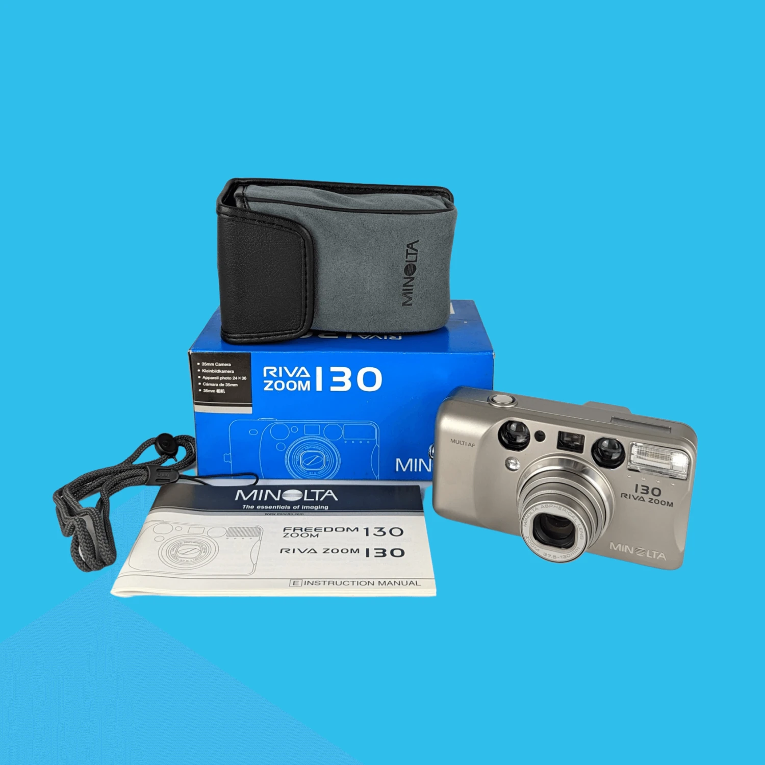 Minolta Riva Zoom 130 35mm Film Camera Point And Shoot 3 Minolta Riva Zoom 130 35mm Film Camera Point And Shoot