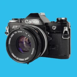 Canon® Canon AE-1 Black 35mm SLR Film Camera With Canon Prime Lens -Camera Promotion Store canon ae 1 black 35mm slr film camera with canon prime lens 4