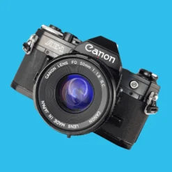 Canon® Canon AE-1 Black 35mm SLR Film Camera With Canon Prime Lens -Camera Promotion Store canon ae 1 black 35mm slr film camera with canon prime lens 5