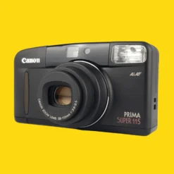 Canon® Canon Sure Prima Super 115 Black 35mm Film Camera Point And Shoot -Camera Promotion Store canon sure prima super 115 black 35mm film camera point and shoot 4