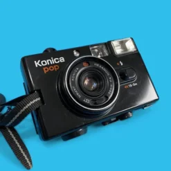 Konica POP Black 35mm Film Camera Point And Shoot -Camera Promotion Store konica pop black 35mm film camera point and shoot 11