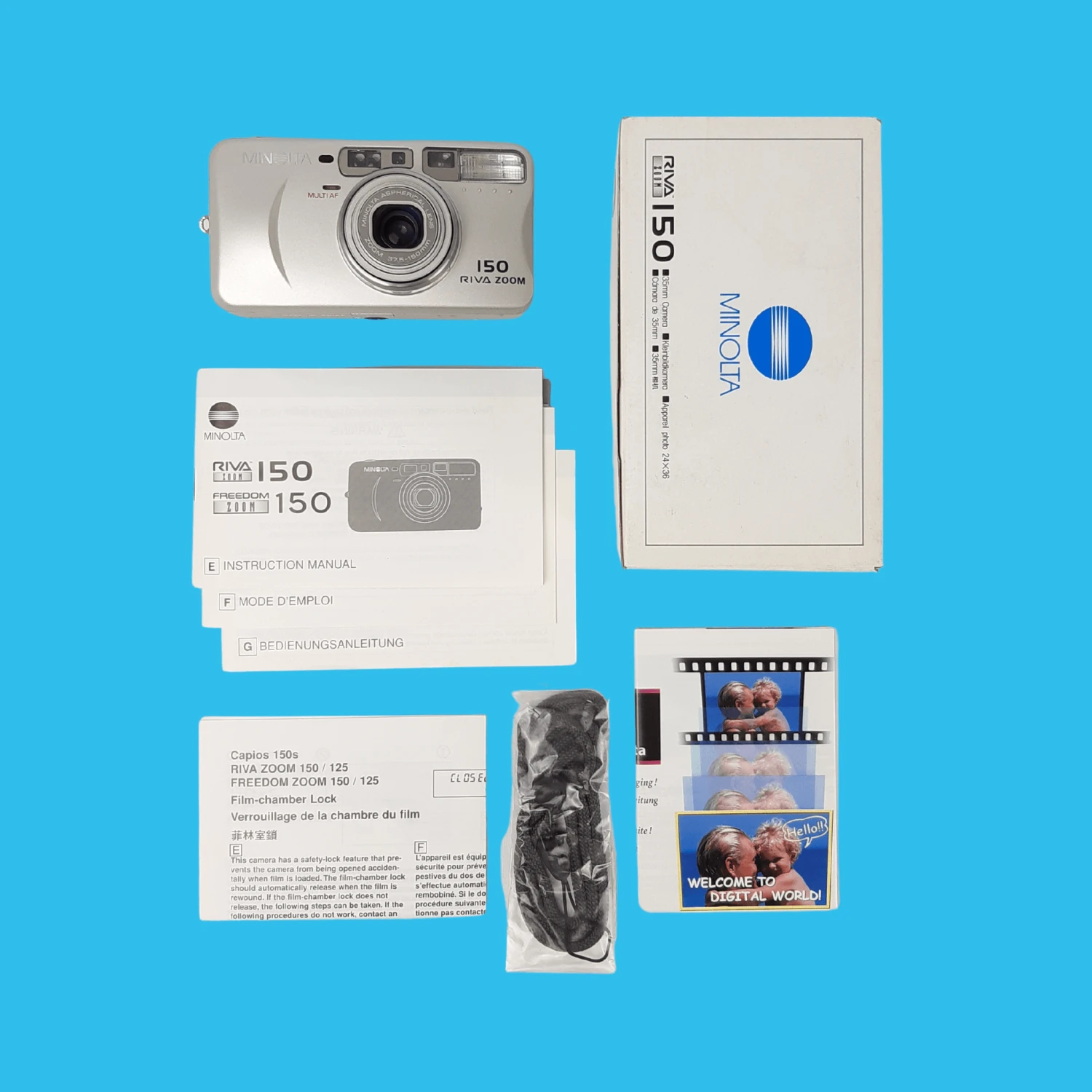 Minolta Riva Zoom 150 35mm Film Camera Point And Shoot 5 Minolta Riva Zoom 150 35mm Film Camera Point And Shoot - Image 3