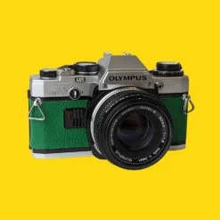 Olympus OM10 Green Leather Vintage 35mm Film Camera W/ F/1.8 50mm Lens -Camera Promotion Store olympus om10 green leather vintage 35mm film camera w f1 8 50mm lens 4 scaled