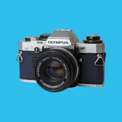 Olympus OM10 Navy Leather Vintage 35mm Film Camera W/ F/1.8 50mm Lens -Camera Promotion Store olympus om10 navy leather vintage 35mm film camera w f1 8 50mm lens 3 scaled