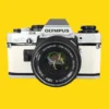 Olympus OM10 White Leather Vintage 35mm Film Camera W/ F/1.8 50mm Lens 2 Olympus OM10 White Leather Vintage 35mm Film Camera W/ F/1.8 50mm Lens -Camera Promotion Store olympus om10 white leather vintage 35mm film camera w f1 8 50mm lens 1