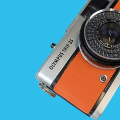 Olympus Trip 35 Orange Leather Point And Shoot 35mm Film Camera -Camera Promotion Store olympus trip 35 orange leather point and shoot 35mm film camera 8 scaled