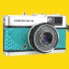 Olympus Trip 35 Turquoise Lizard Leather Point And Shoot 35mm Film Camera -Camera Promotion Store olympus trip 35 turquoise lizard leather point and shoot 35mm film camera 1