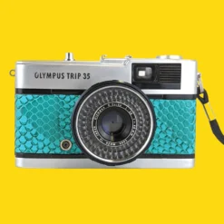 Olympus Trip 35 Turquoise Lizard Leather Point And Shoot 35mm Film Camera -Camera Promotion Store olympus trip 35 turquoise lizard leather point and shoot 35mm film camera 15
