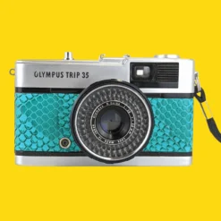 Olympus Trip 35 Turquoise Lizard Leather Point And Shoot 35mm Film Camera -Camera Promotion Store olympus trip 35 turquoise lizard leather point and shoot 35mm film camera 15 scaled