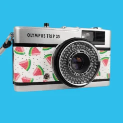 Olympus Trip 35 Watermelon Leather Point And Shoot 35mm Film Camera -Camera Promotion Store olympus trip 35 watermelon leather point and shoot 35mm film camera 3