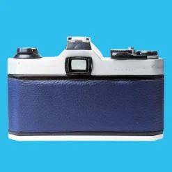 Pentax K1000 Navy Leather Vintage SLR 35mm Film Camera With Pentax F/2 50mm Prime Lens. -Camera Promotion Store pentax k1000 navy leather vintage slr 35mm film camera with pentax f2 50mm prime lens 5 scaled