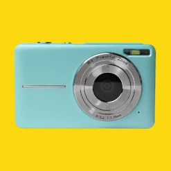 Retro Turquoise Compact Digital Camera - Digicam