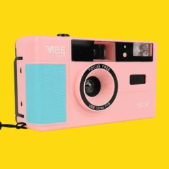 Retro VIBE 35mm Film Camera Reusable Point And Shoot - Pink -Camera Promotion Store retro vibe 35mm film camera reusable point and shoot pink 4