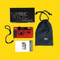 Retro VIBE 35mm Film Camera Reusable Point And Shoot - Red -Camera Promotion Store retro vibe 35mm film camera reusable point and shoot red 5