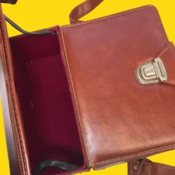 Vintage Genuine Brown Leather Hard Shell Camera Bag -Camera Promotion Store vintage genuine brown leather hard shell camera bag 6