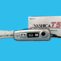 Yashica T5 Silver 35mm Film Camera Point And Shoot (No Box Included) -Camera Promotion Store yashica t5 silver 35mm film camera point and shoot no box included 3