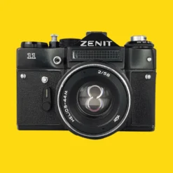 Zenit 11 Black Vintage Metal 35mm SLR Film Camera With Prime Lens
