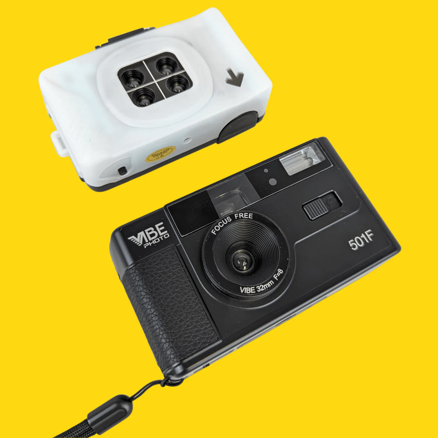 Camera Promotion Store -Camera Promotion Store 35mm film camera bundle reusable black vibe and lomography four lens camera 1